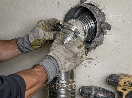 Dryer Vent Hose Installation in Home Gardens